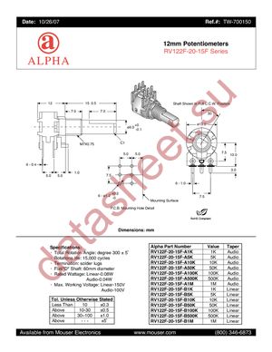 RV122F-20-15F-B500K datasheet  